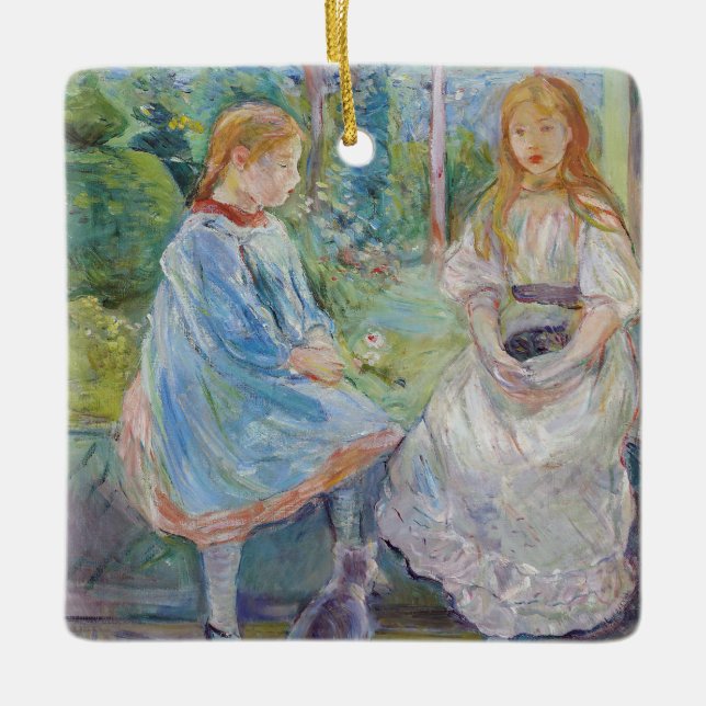 Berthe Morisot - Young Girls at the Window Ceramic Ornament (Front)