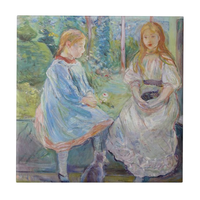 Berthe Morisot - Young Girls at the Window Ceramic Tile (Front)