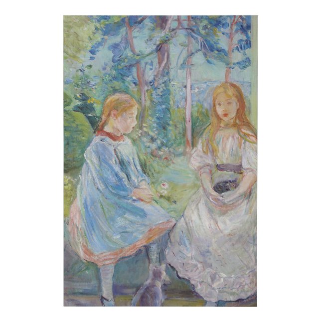 Berthe Morisot - Young Girls at the Window Faux Canvas Print (Front)