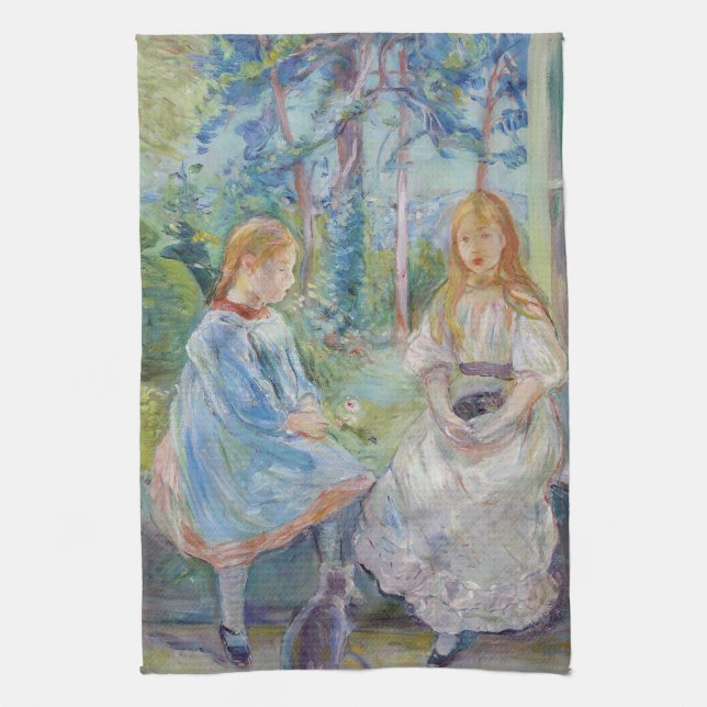 Berthe Morisot - Young Girls at the Window Kitchen Towel (Vertical)