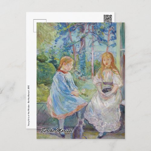 Berthe Morisot _ Young Girls at the Window Postcard