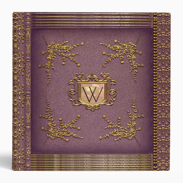 Berthody Valliere Elegant Monogram Binder (Front)