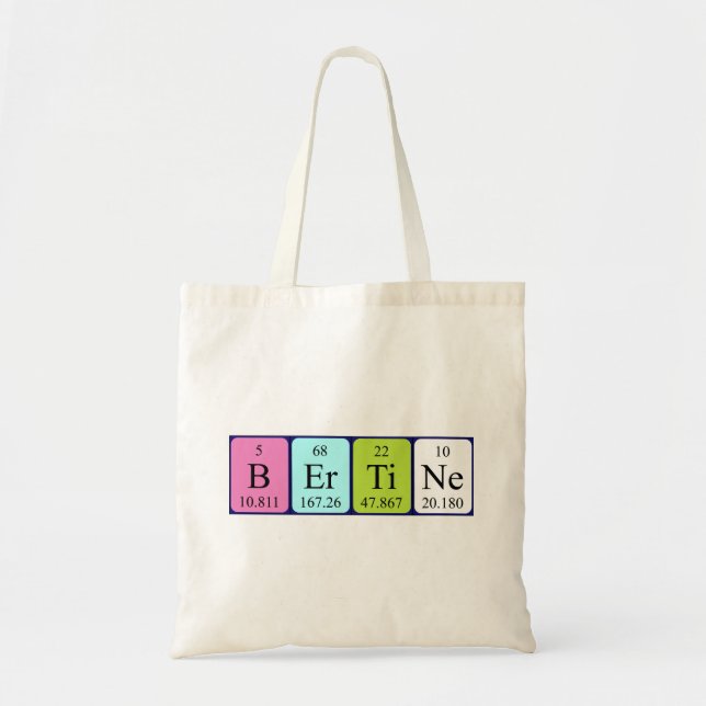Bertine periodic table name tote bag (Front)