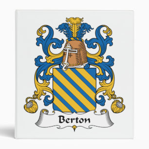 Berton Family Crest 3 Ring Binder