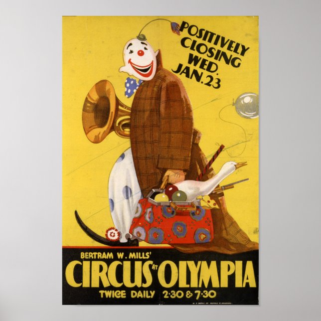 Bertram Mills’ Circus at Olympia Poster (Front)