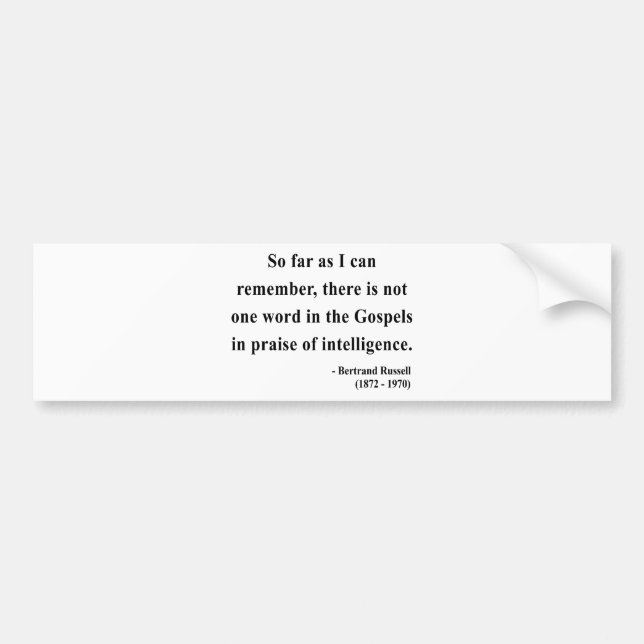 Bertrand Russell Quote 2a Bumper Sticker (Front)