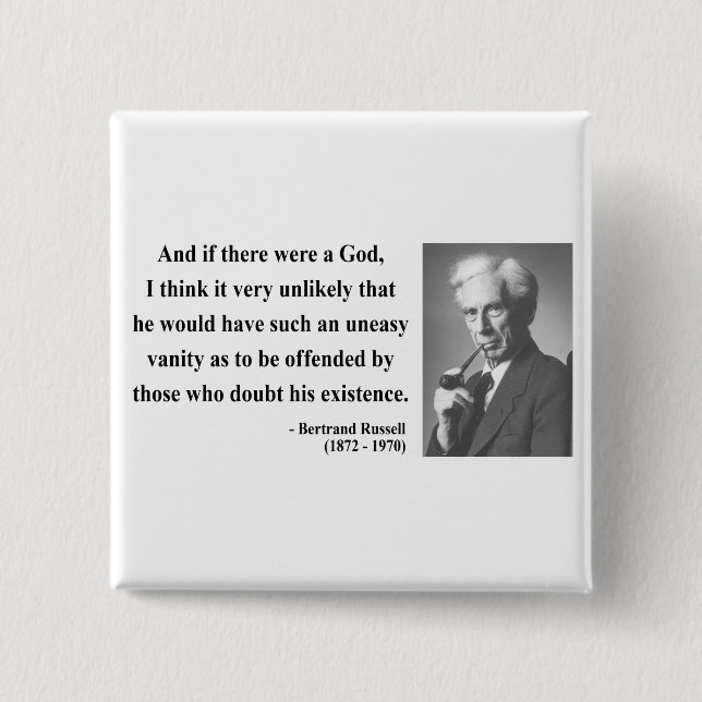 Bertrand Russell Quote 3b Pinback Button (Front)
