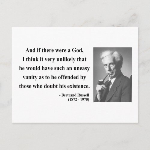 Bertrand Russell Quote 3b Postcard