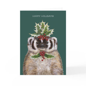 Bertrand the badger holiday card