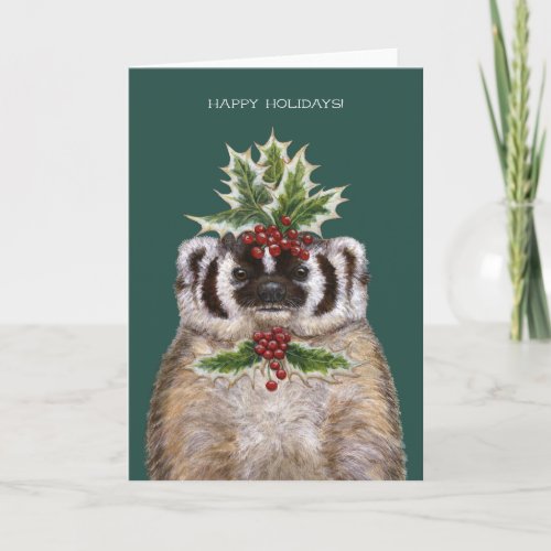 Bertrand the badger holiday card