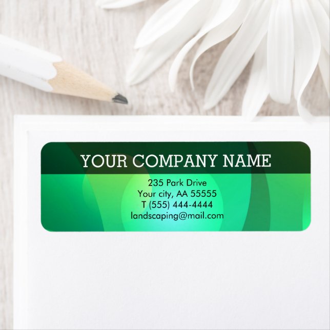 Berufliches Geschäft der grünen Smaragdinitialen Label (Insitu)