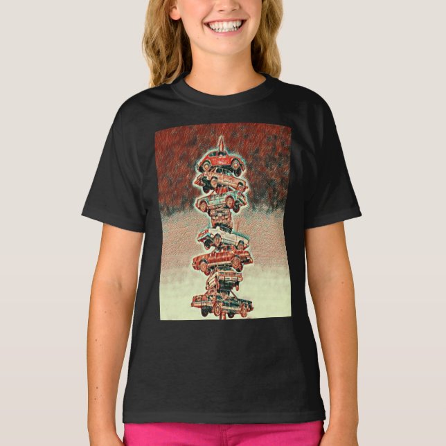 Berwyn car spindle, Berwyn, Illinois Red Shades Cl T-Shirt (Front)