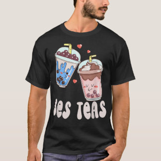 Bes Teas Besties Cute Kawaii Bubble Tea Boba Best  T-Shirt
