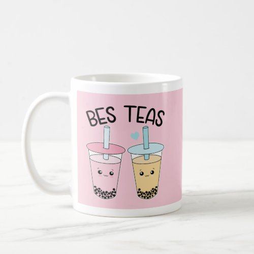 Bes Teas Boba Tea Mug  Bubble Tea Besties Gift