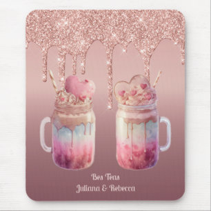 Bes Teas Yummy Boba Bubble Milk Tea Dessert Mouse Pad