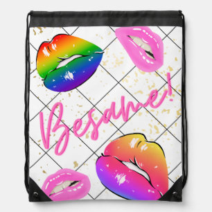 BESAME LIPS DRAWSTRING BAG