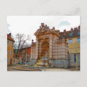 Besançon   Ancient Fountain Postcard by windsorprints at Zazzle