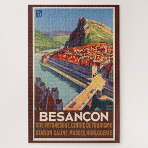 Besancon, France Vintage Travel Poster Jigsaw Puzzle