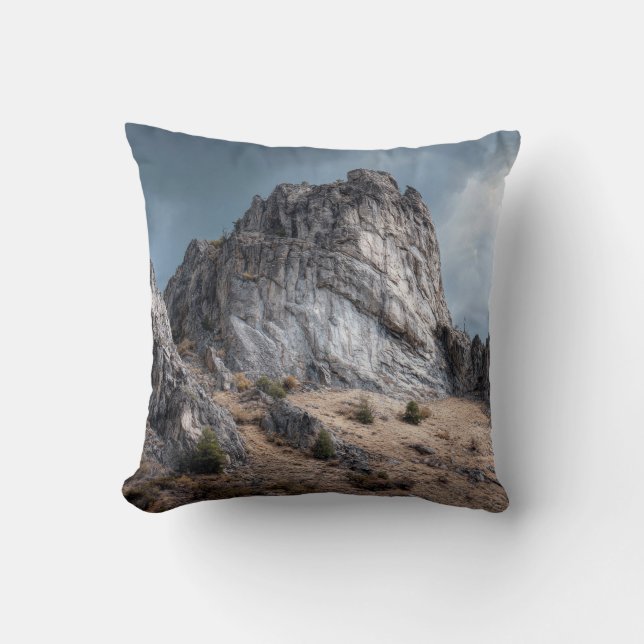 Besh Barmag Mountain Throw Pillow (Front)
