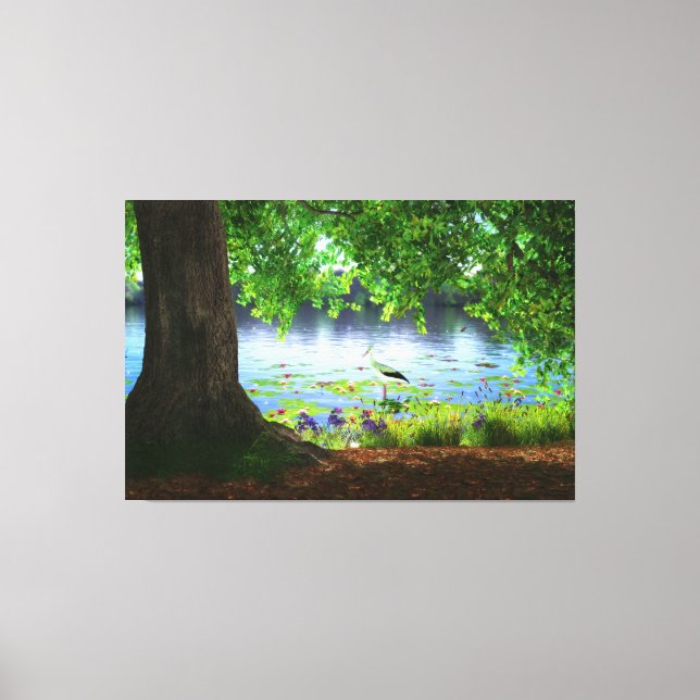 Beside the Still Water Canvas Print (Front)