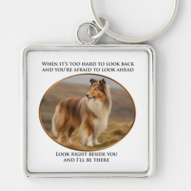 Beside You Collie Keychain (Front)