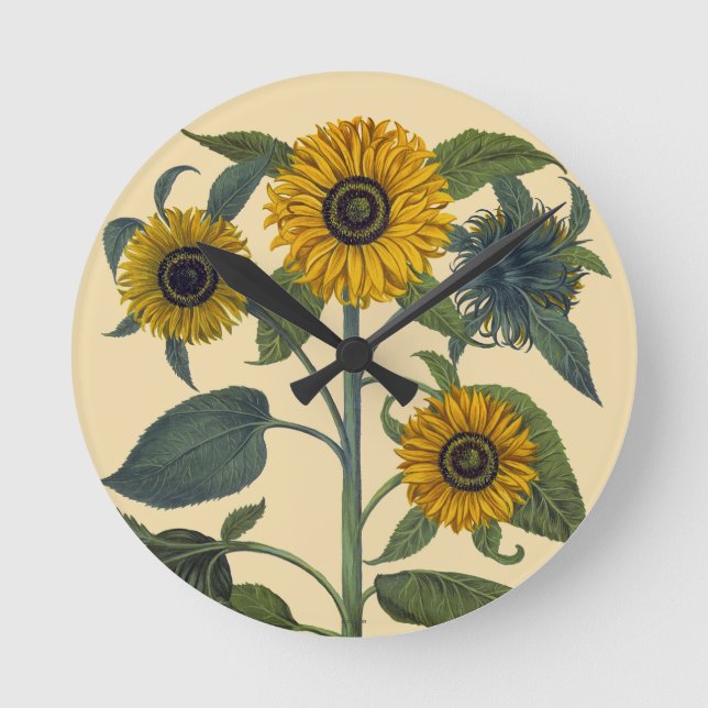 Besler: Sunflower Round Clock (Front)