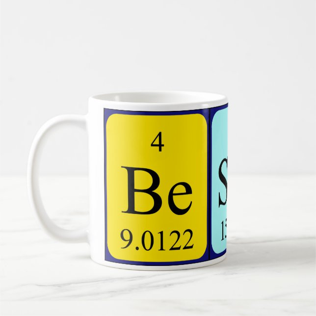 Besmir periodic table name mug (Left)