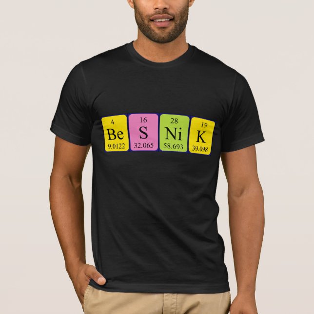 Besnik periodic table name shirt (Front)