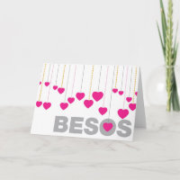 Besos Blank Greeting Card