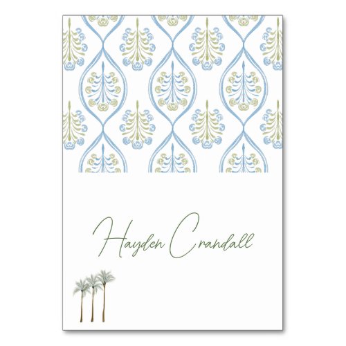 Bespoke Blue and Green Wedding Palm Tree