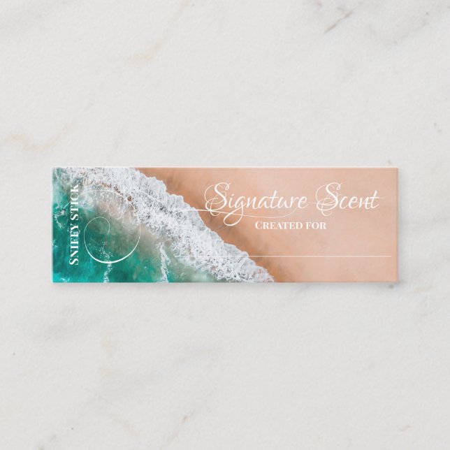 Bespoke fragrance personal scent sniff note mix mini business card (Front)