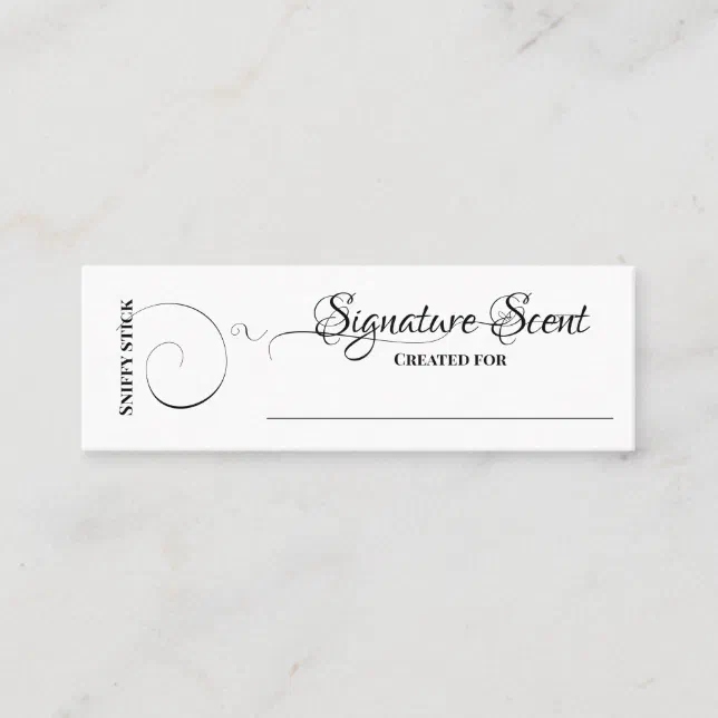 Sniff Notes Bespoke fragrance personal scent sniff note mix mini business card | Zazzle