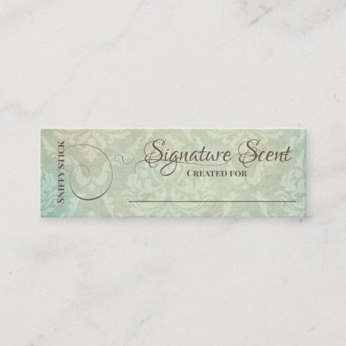 Bespoke fragrance personal scent sniff note mix mini business card