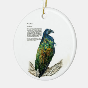 Bespoke Hand Painted Print Bird Ornament