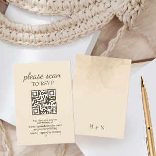 Bespoke Marbled Villa Wedding Website RSVP Card