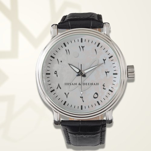 Bespoke Monogram Men's Watch with Arabic Numerals