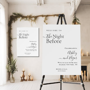 Bespoke Rehearsal Dinner Welcome Personalized Foam Board