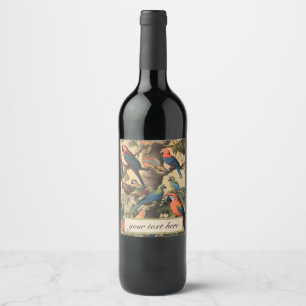 Bespoke Reserve Parrot Canopy Vintage Botanical Wine Label