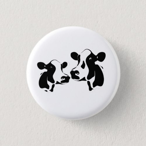 Bessie and Nellie the Cows Button