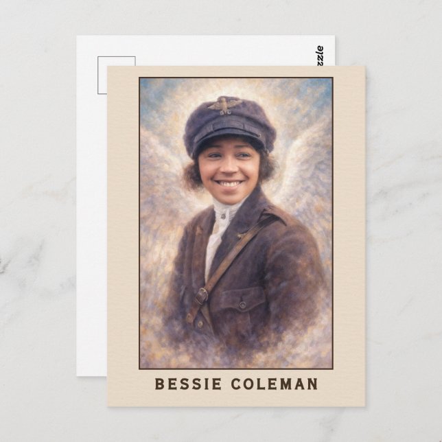 Bessie Coleman Aviatrix Angel Postcard (Front/Back)