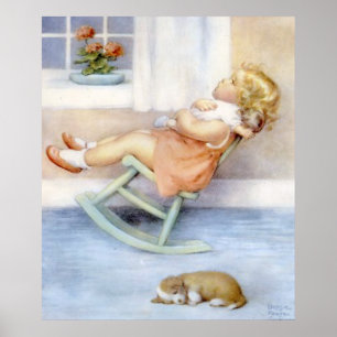 Bessie Pease Guttman Adorable Little Toddler Girl Poster