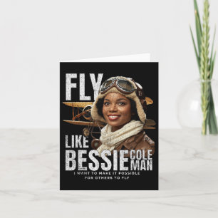 Bessie Quote Black Aviator Women History Month Jun Card