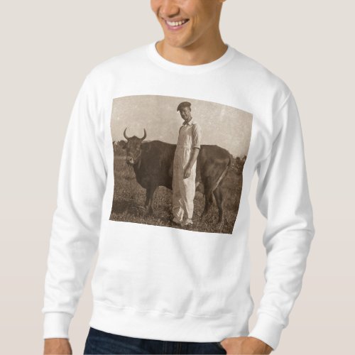 Bessie the Cow Vintage Farmer Sweatshirt