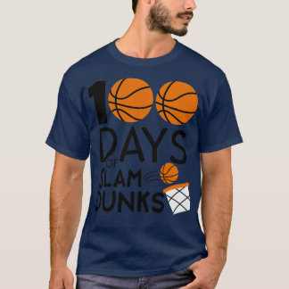 Best 100th Day of School Basketball 100 Days of Sl T-Shirt