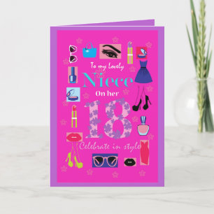 Best 18th birthday card for a glamorous niece