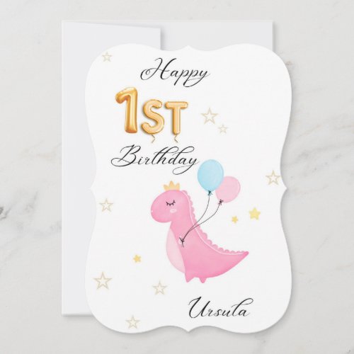 Best 1 year happy birthday Flat Card for your kids