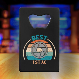 Best 1st AC Retro - Camera Team Gift Credit Card Bottle Opener