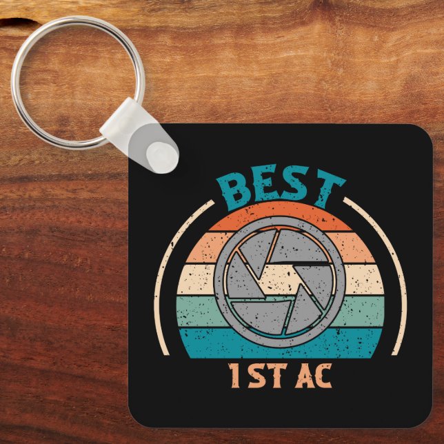 Best 1st AC - Retro Style Keychain (Front)