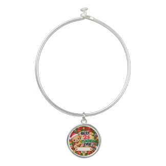 Best 2s Teacher Ever Christmas Ornament 2026 Bangle Bracelet