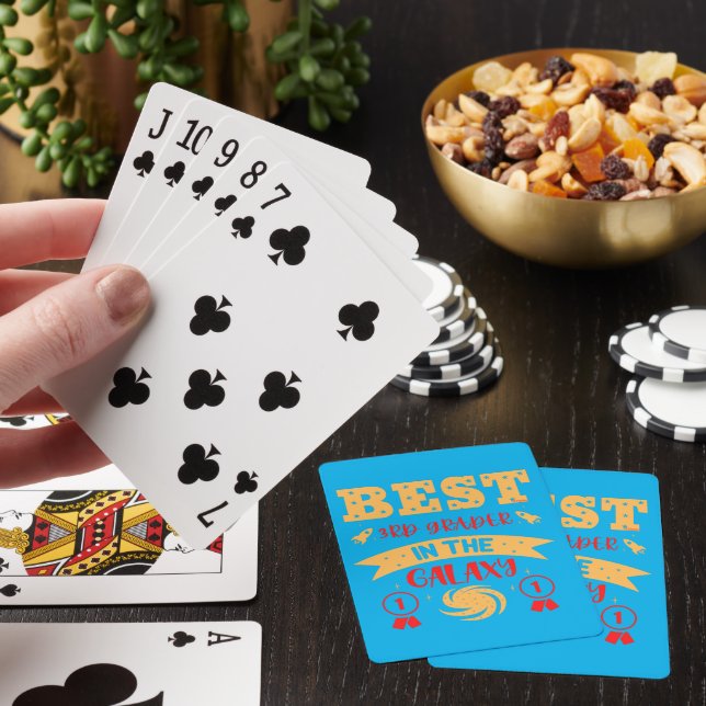 BEST 3RD GRADER IN THE GALAXY funny cute           Poker Cards (In Situ)
